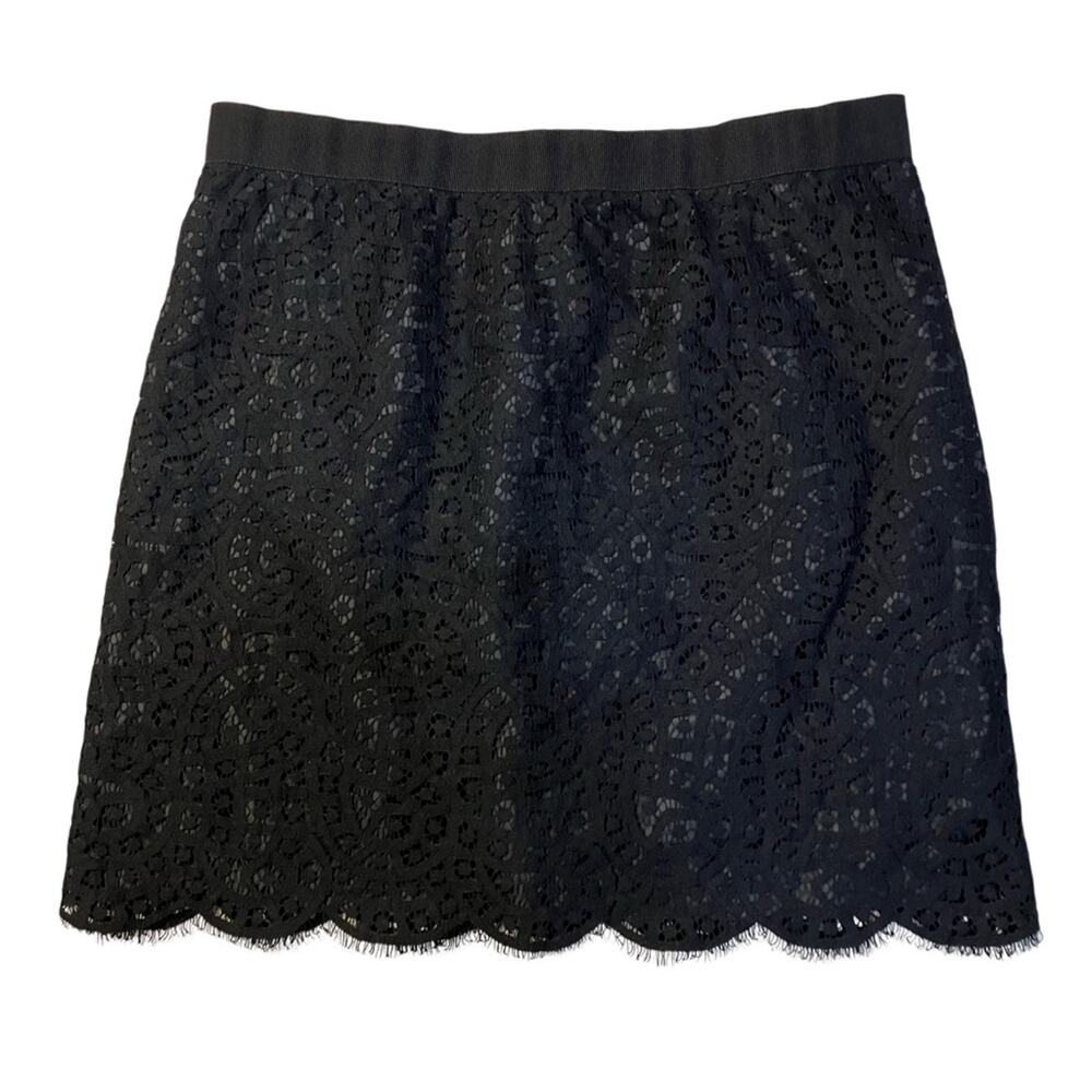 Joe Fresh size 10 Black Lace lined Mini Bubble Skirt